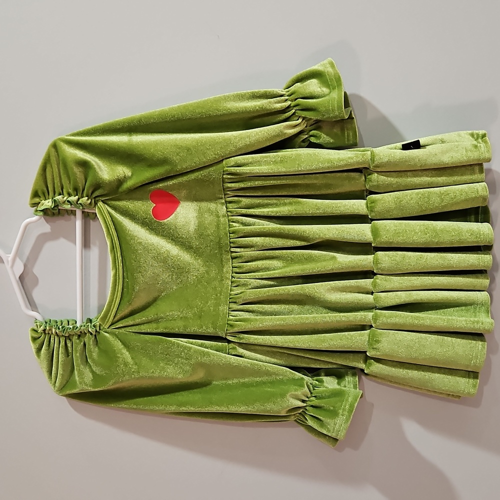 Velvet Grinch Dress (4T)